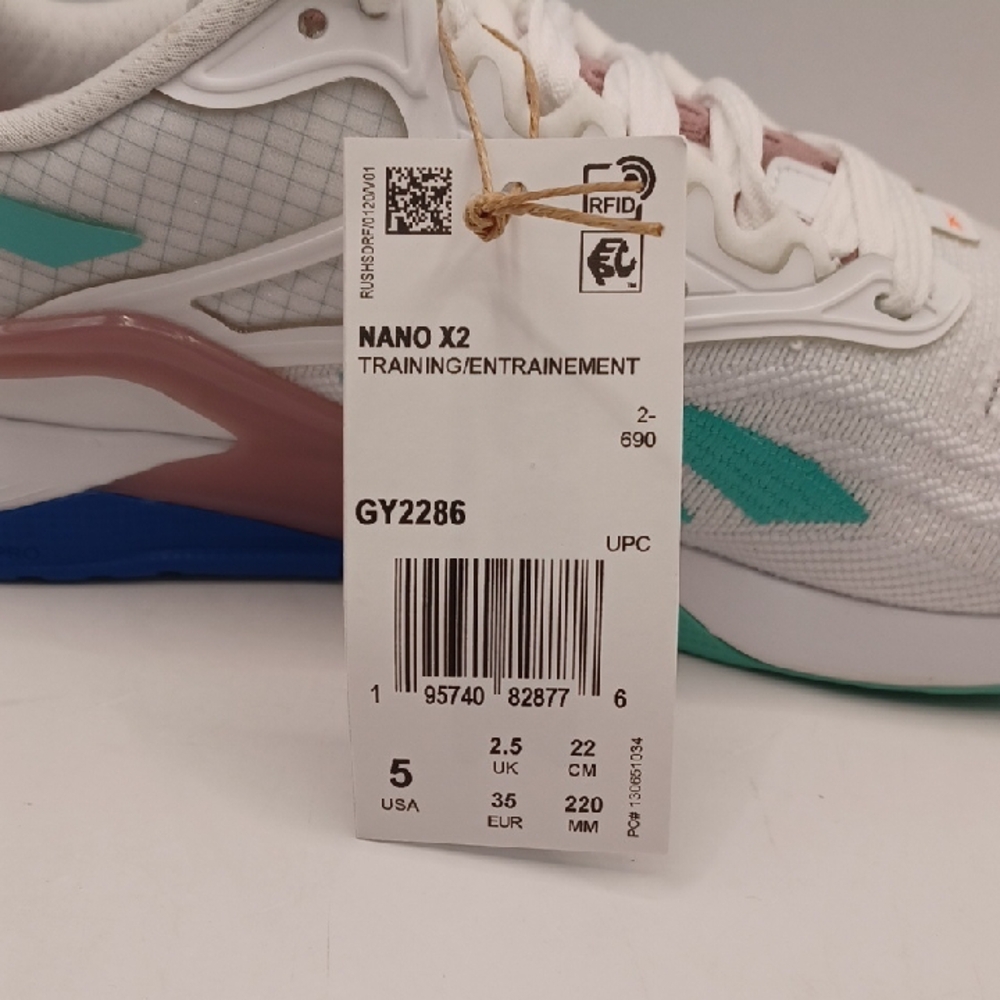 NEW Reebok Nano X2 Sneaker-White/Blue/Purple Women Size 5US GY2286 (Damaged Box) - Picture 12 of 16